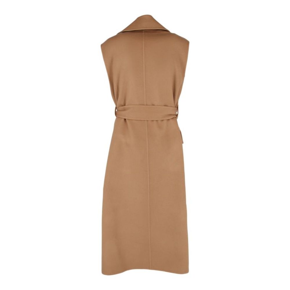Burberry Sleeveless Cashmere Long Coat Brown Womens - Picture 2 of 3
